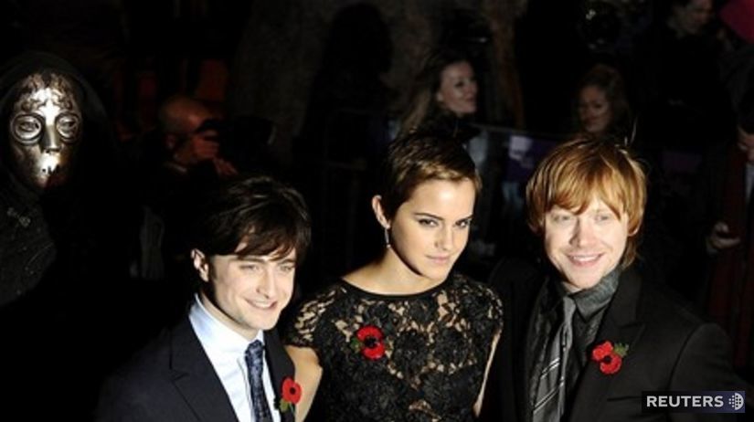 Zľava: Daniel Radcliffe, Emma Watson a Rupert...