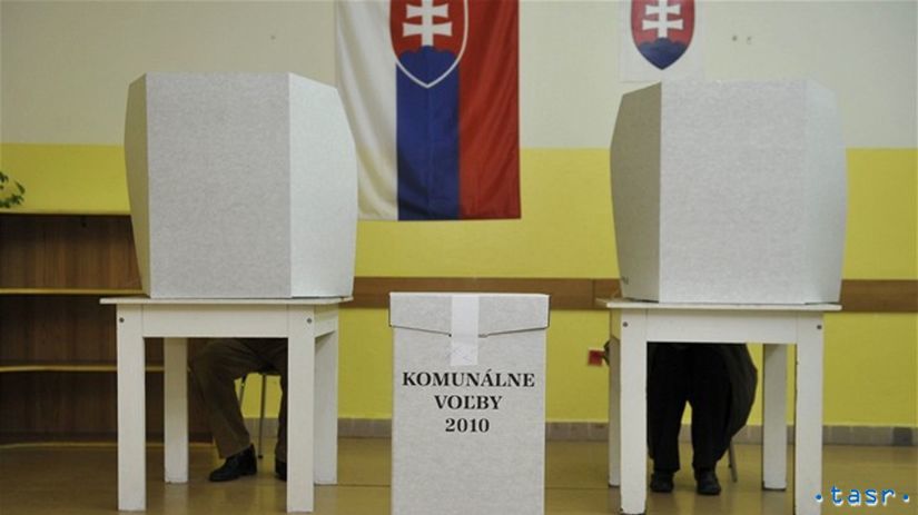komunálne voľby, slovensko, vlajka, urna