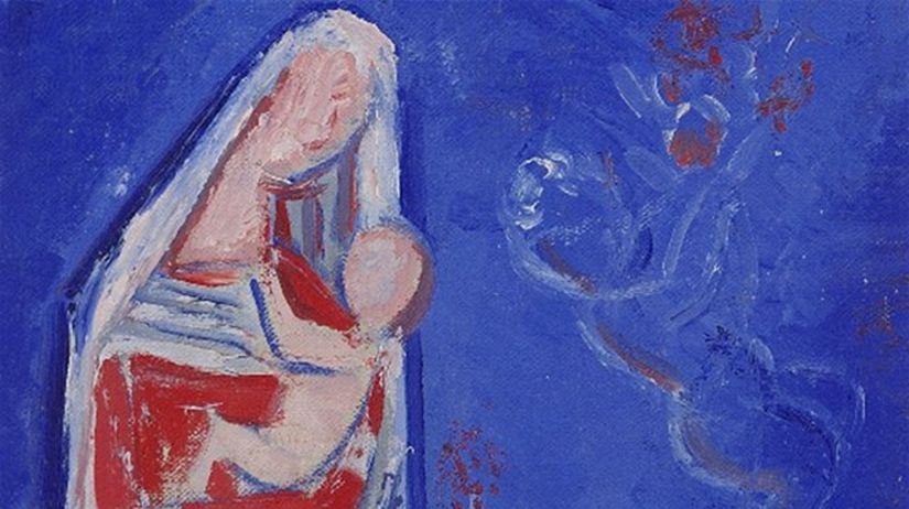 Mikuláš Galanda: Stojaca madona s anjelikmi...