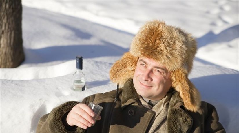 pitie - alkohol - zima - sneh
