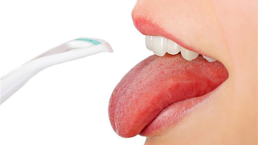 jazyk - čistenie - halitóza - zápach z úst