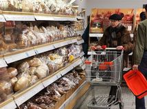 nákup, potraviny, chlieb, supermarket, inflácia, pečivo, obchod