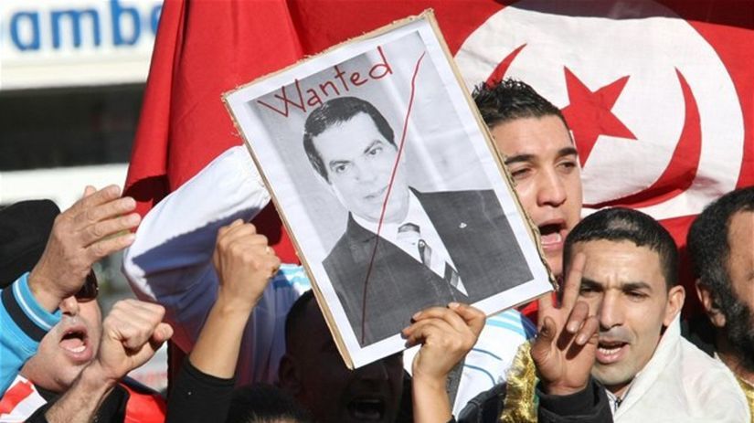 Tunisko, nepokoje, demonštrácia, Zín Abidín bin...