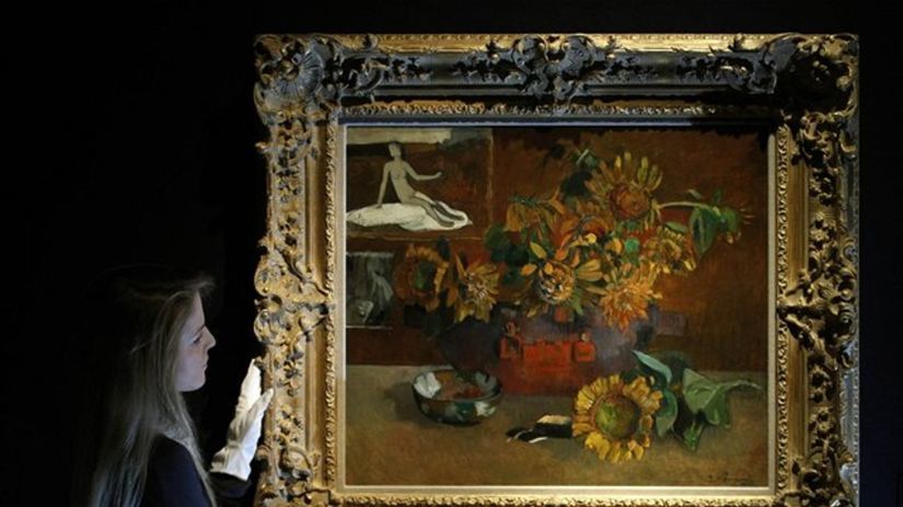 Zátišie so slnečnicami Gauguin namaľoval ako...