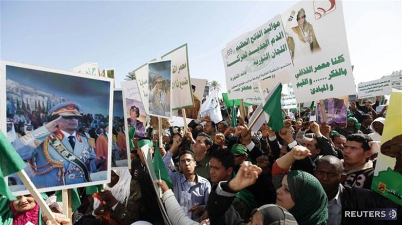 Líbya, protesty, demonštrácie, Kaddáfi