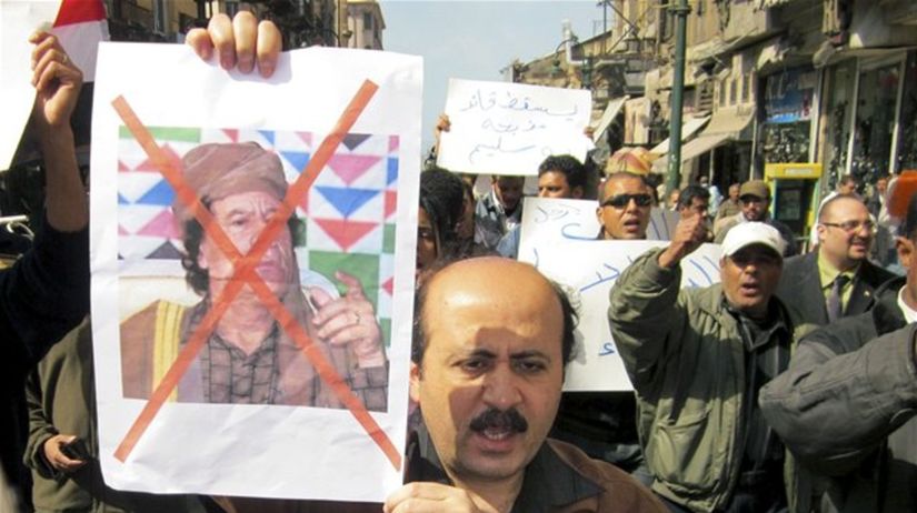Líbya, protesty, demonštrácie, Kaddáfi