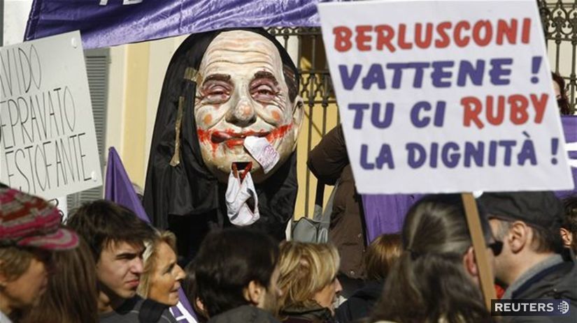 Berlusconi, taliansko, protesty
