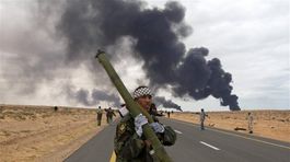 Líbya, rebel, výbuch