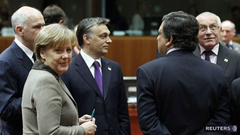 Orbán, Merkelová