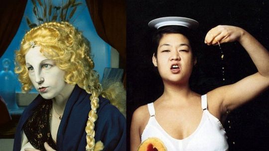 Patty Changová (vpravo) vo video performanci...