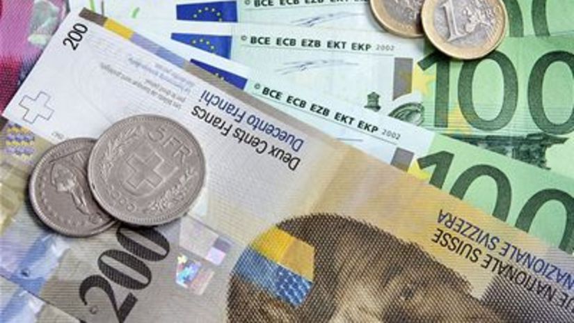 Švajčiarsky frank, euro