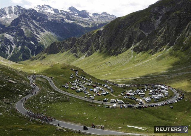 Momentka z Tour de France.