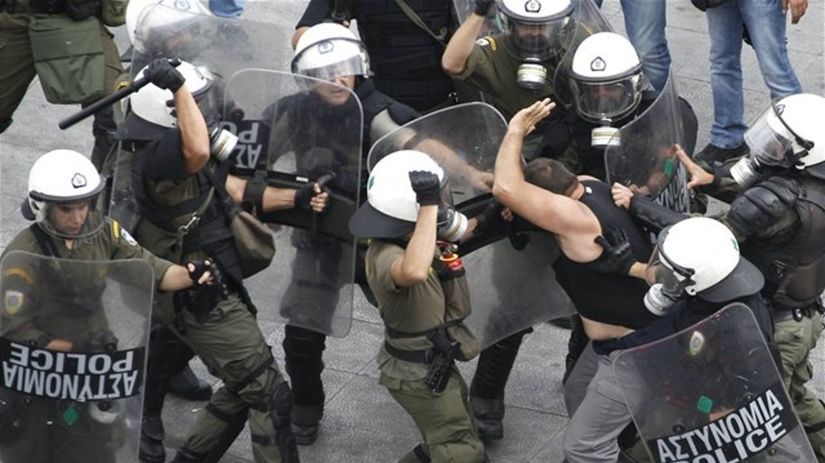 Grécko, štrajk, demonštrácia