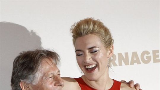 Kate Winslet a Roman Polanski pred premiérou...