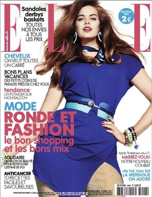 Modelka Robyn Lawley na titulnej strane...