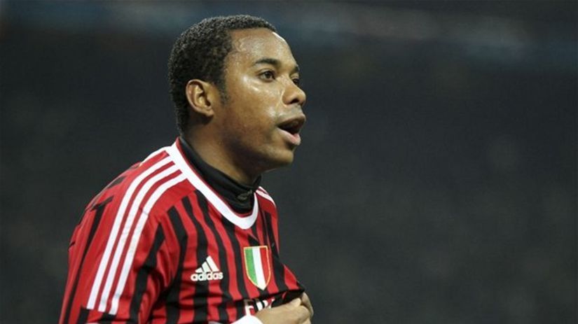 Robinho vo farbách AC Miláno.