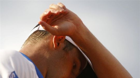 Sklamaný Andy Roddick.