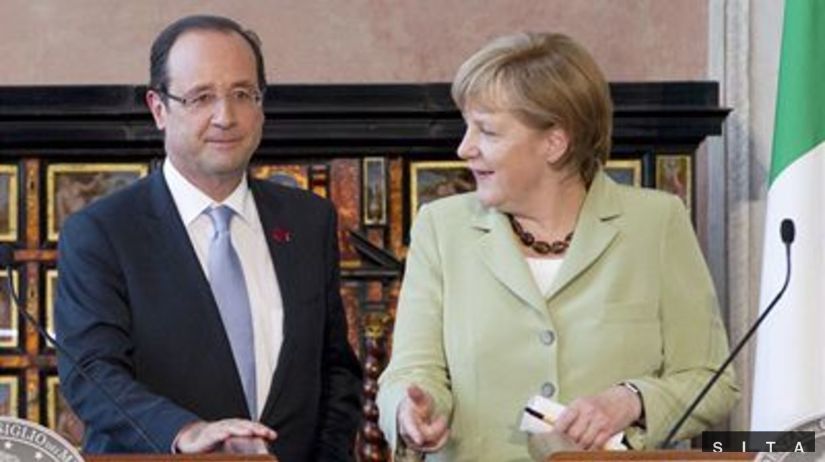 Francois Hollande, Angela Merkelová