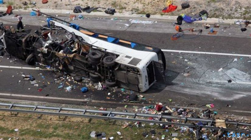 havária českého autobusu v Chorvátsku