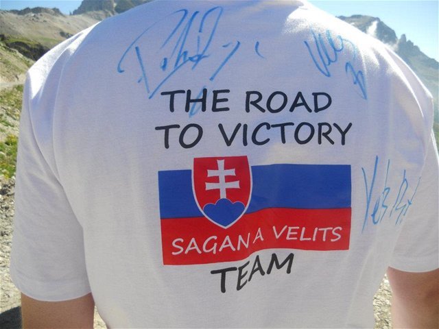 Cenné podpisy slovenských cyklistov.