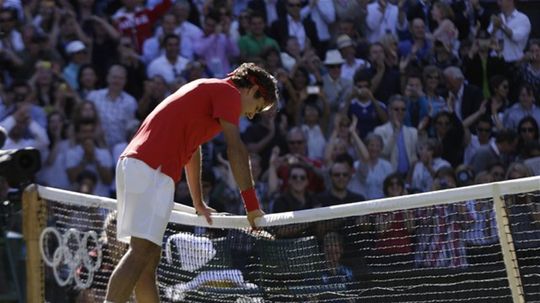 Unavený Roger Federer. Del Potro mu dal zabrať.