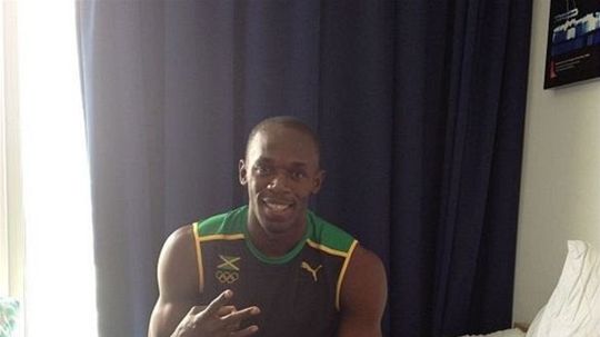 Usain Bolt na svojej izbe.