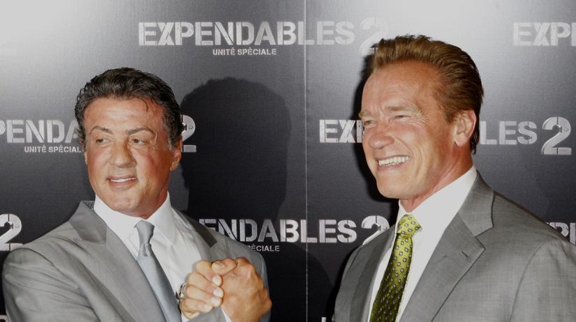 Arnold Schwarzenegger (vpravo) a Sylvester...