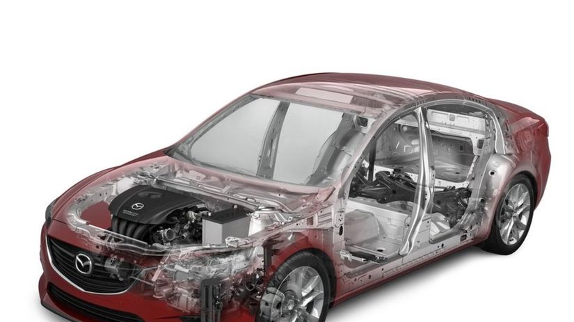 Mazda6 používa vpredu vzpery MacPherson a vzadu...