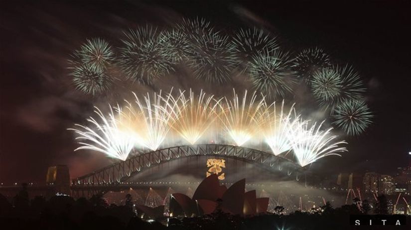 Ohňostroj v austrálskom Sydney.