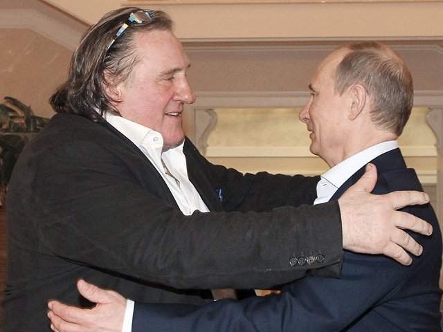 Gérard Depardieu (à gauche) avec le président russe...