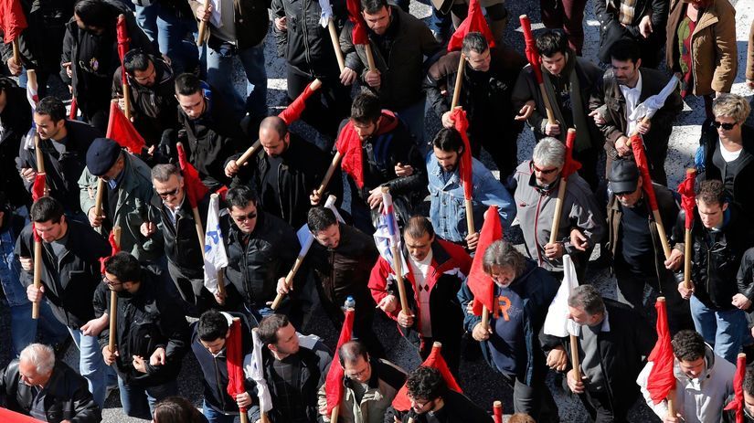 generálny štrajk v Grécku