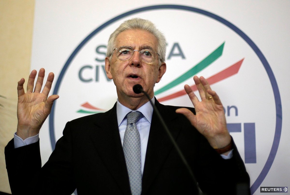 Mario Monti v talianskych parlamentných voľbách...