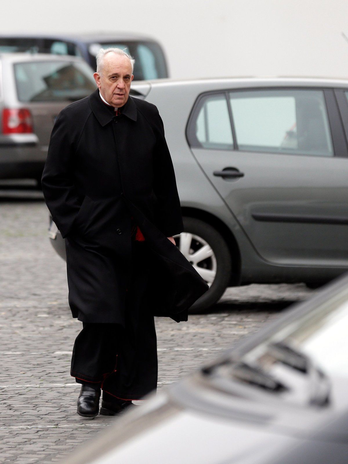 Argentinský kardinál Jorge Mario Bergoglio...