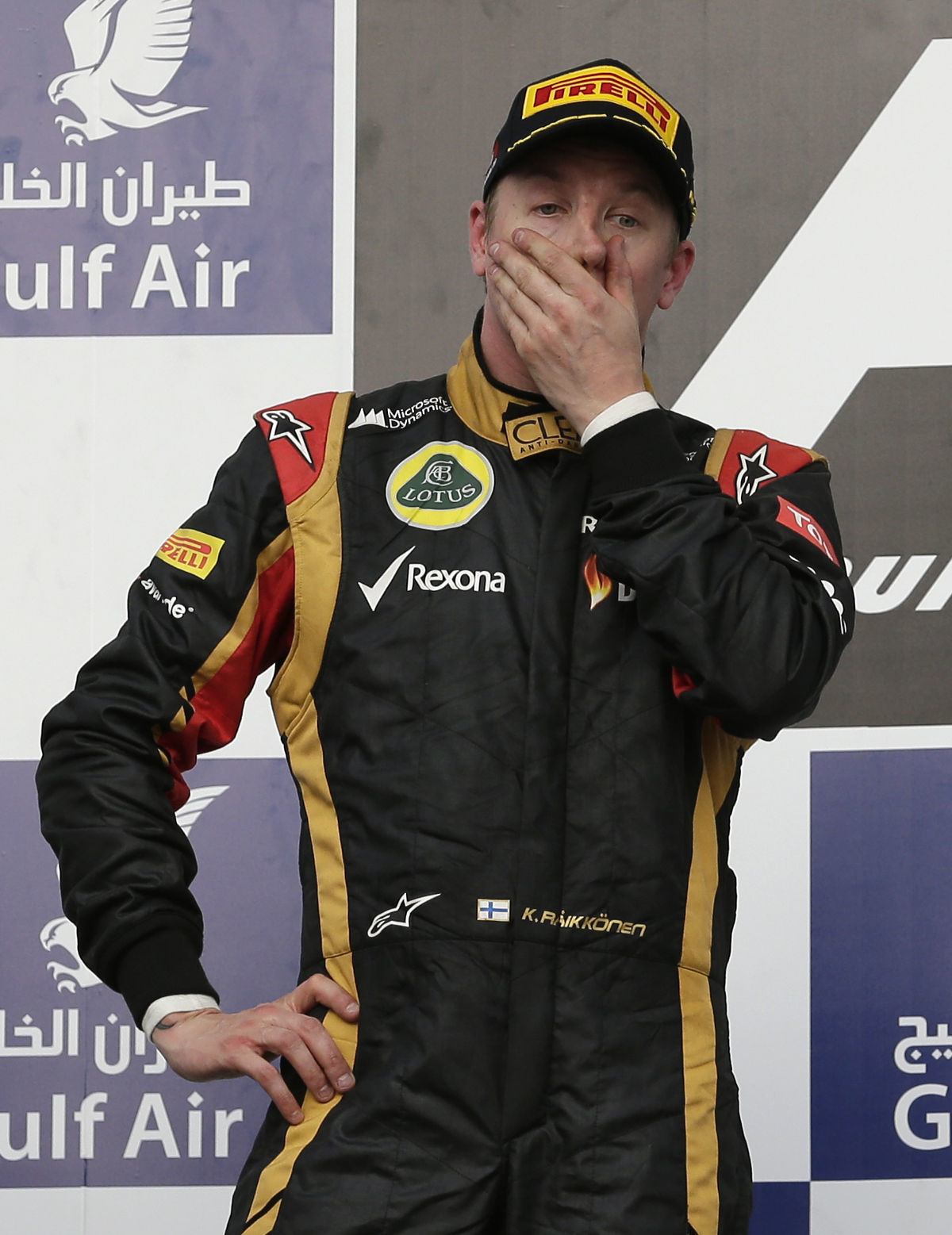 Kimi Räikkönen v kombinéze Lotusu.