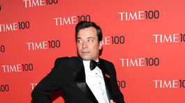Komik a moderátor Jimmy Fallon na párty pri...