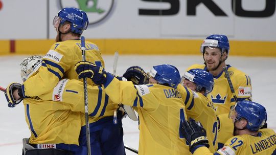 Švédsko, hokej, MS, radosť