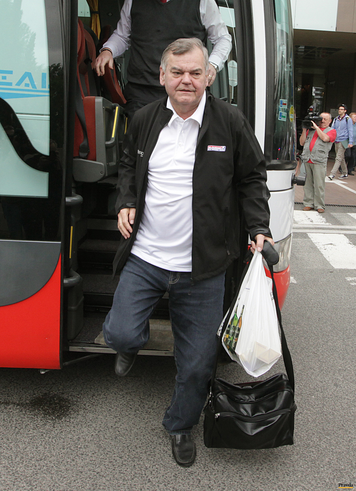 Tréner Vladimír Vůjtek po príchode do Bratislavy.
