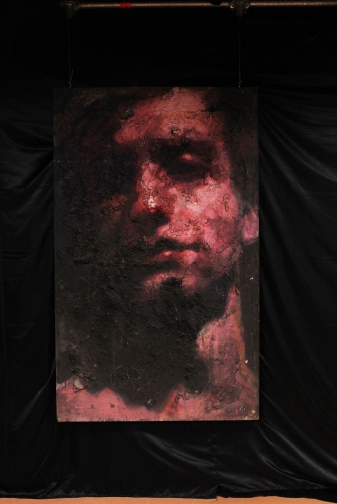 Jedna z vystavených malieb - autor - Martin Král.