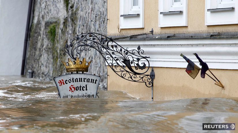 Passau, záplavy, povodne