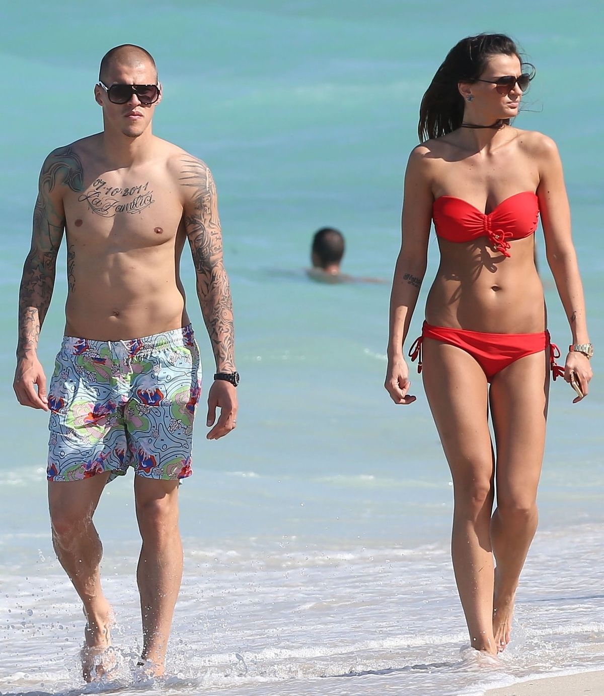Futbalista Martin Škrtel s manželkou Barborou...
