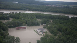 záplavy, povodne, Bratislava, vrtuľník