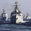 Čína, Rusko, lode, vojenské cvičenie