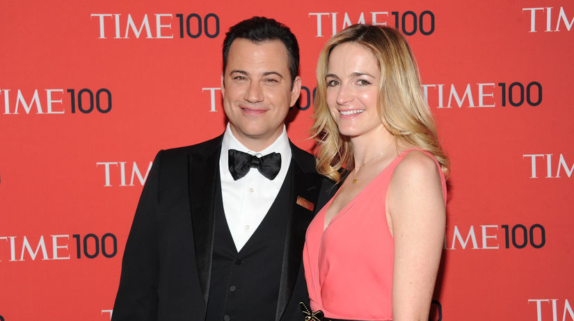 Moderátor Jimmy Kimmel a jeho manželka Molly...