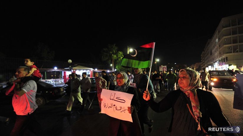Líbya, Benghází, protest
