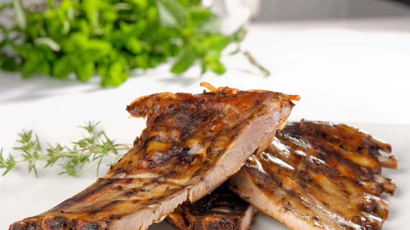 rebierka, mäso, grilovanie