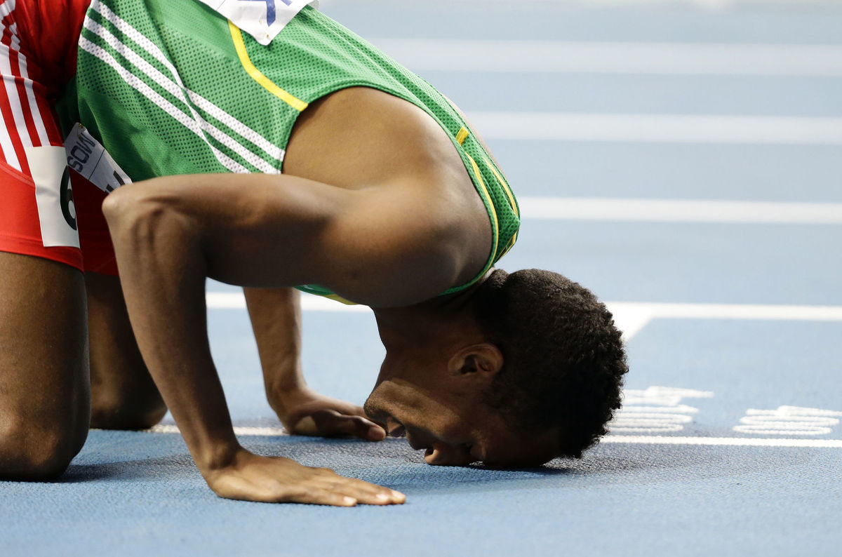 Etiópčan Mohammed Aman na tartanovej dráhe v...