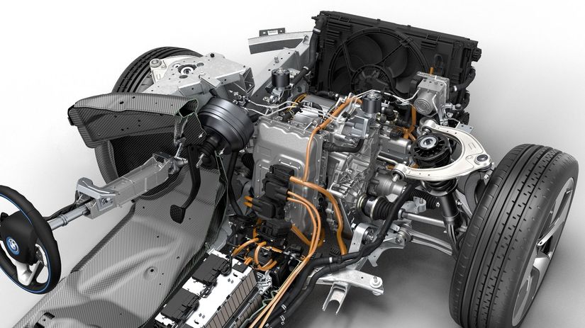 ...tie predné má na starosti elektromotor.