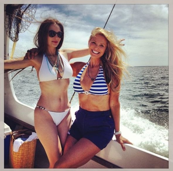 Bývalá topmodelka Christie Brinkley (vpravo) so...