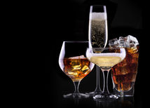 alkohol, víno šampanské, koňak