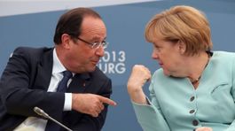 merkelová Francois Hollande 